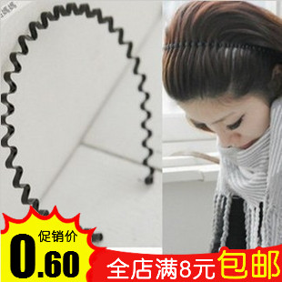 Cute Meng Meng Family Black Spring Spiral Wave Hair Stirrup Iron Spiral Hair Stirrup Tide Man Black Head Decoration