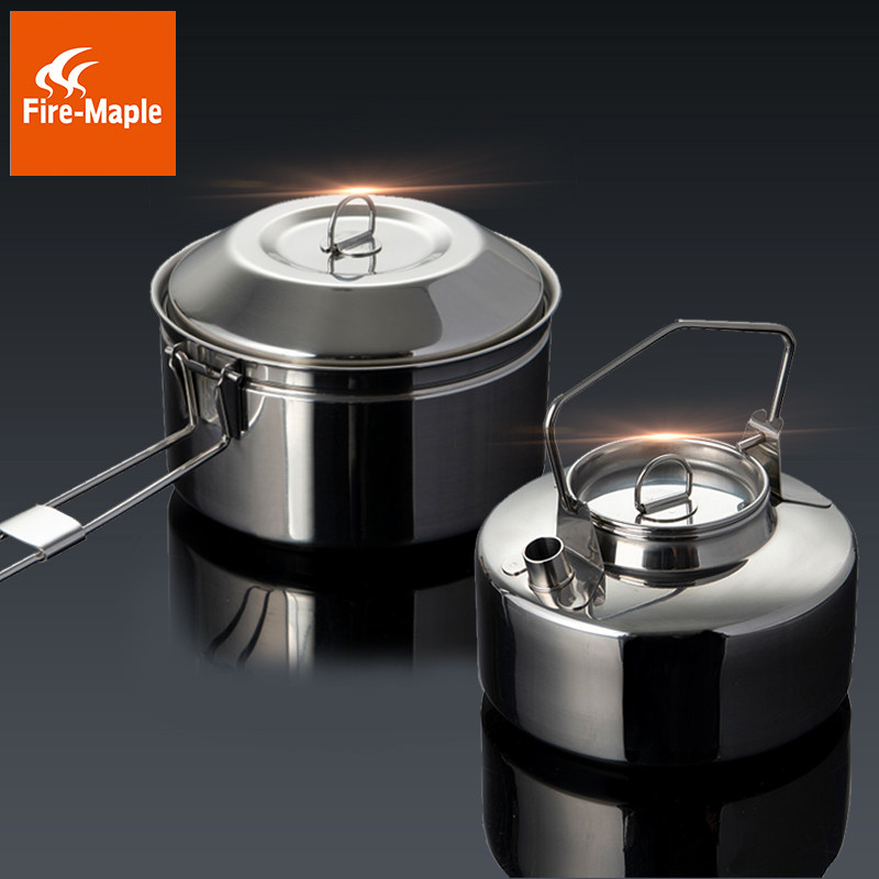 Fire Maple Original Wild 304 Stainless Steel Boiling Kettle Outdoor Self Driving Camping Wild Cooking Set Pan Portable Boiled Tea Oven Coffee Pot-Taobao
