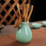 Керамический чайный сервиз с аксессуарами, система хранения из натурального дерева, комплект