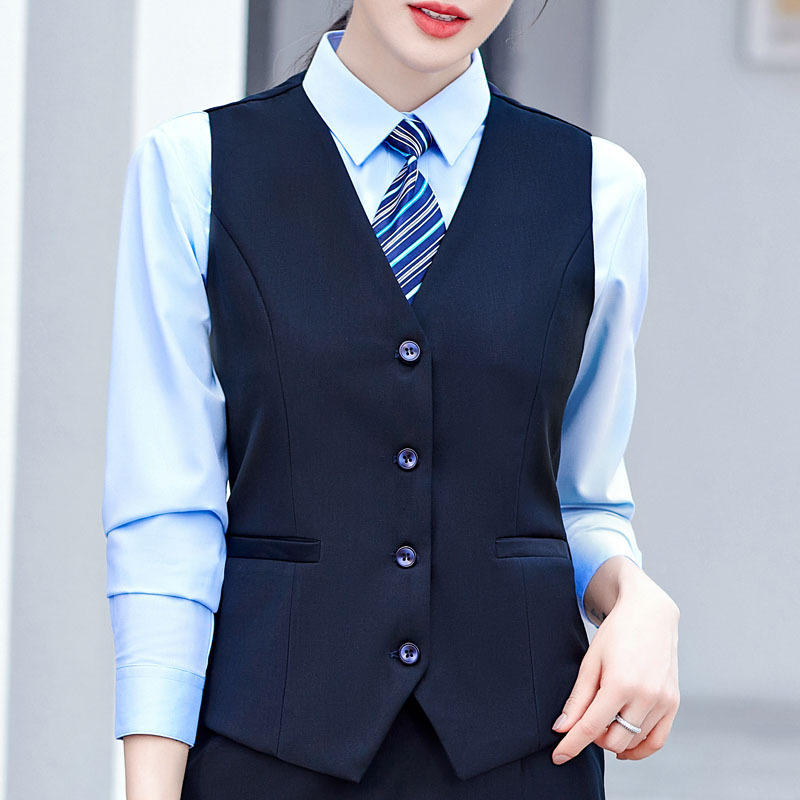 Navy Blue Suit Vest for Women, Spring and Autumn, Men's Sleeveless Vest, Suit Jacket, Small Vest