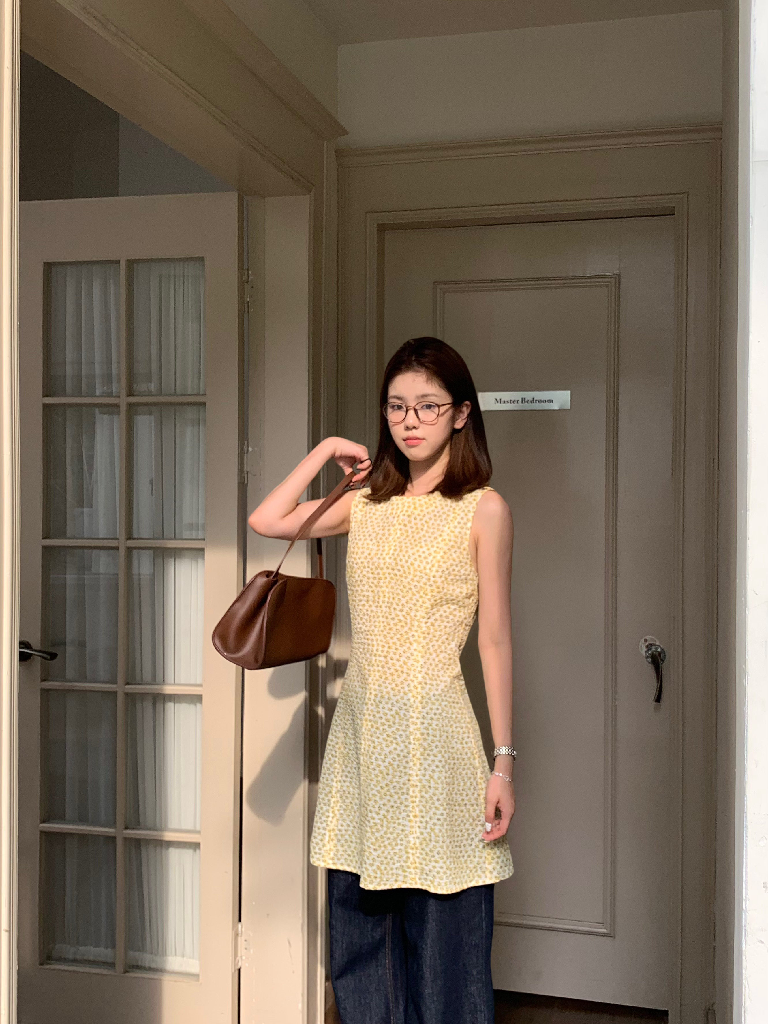 Tuuuh летнее платье-сарафан без рукавов с цветочным принтом в корейском стиле