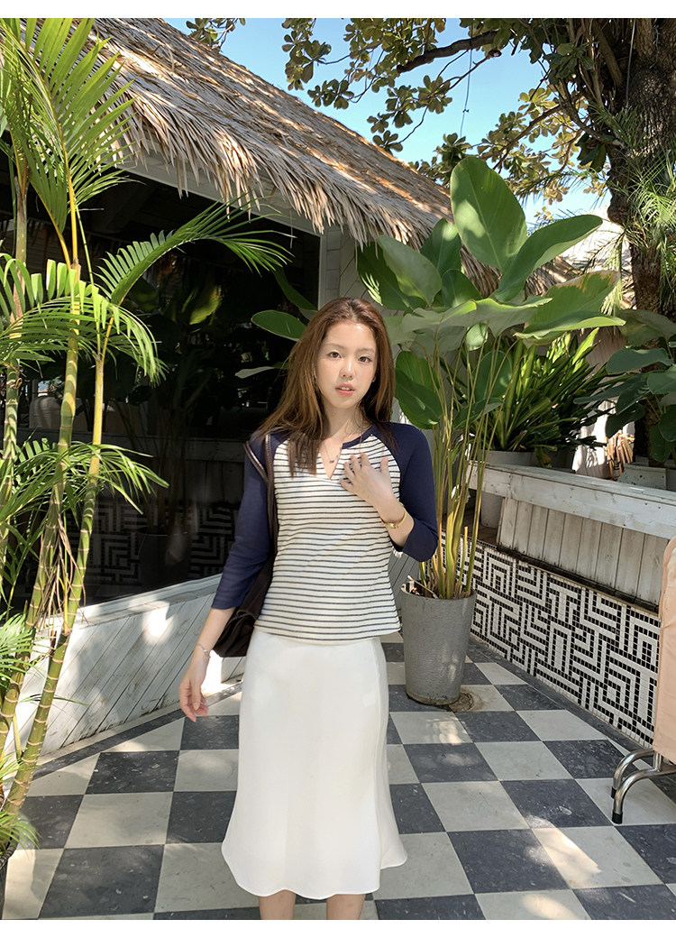 Tuuuh атласная юбка-миди женская весенне-летняя корейский стиль нежная струящаяся стройнящая универсальная короткая юбка