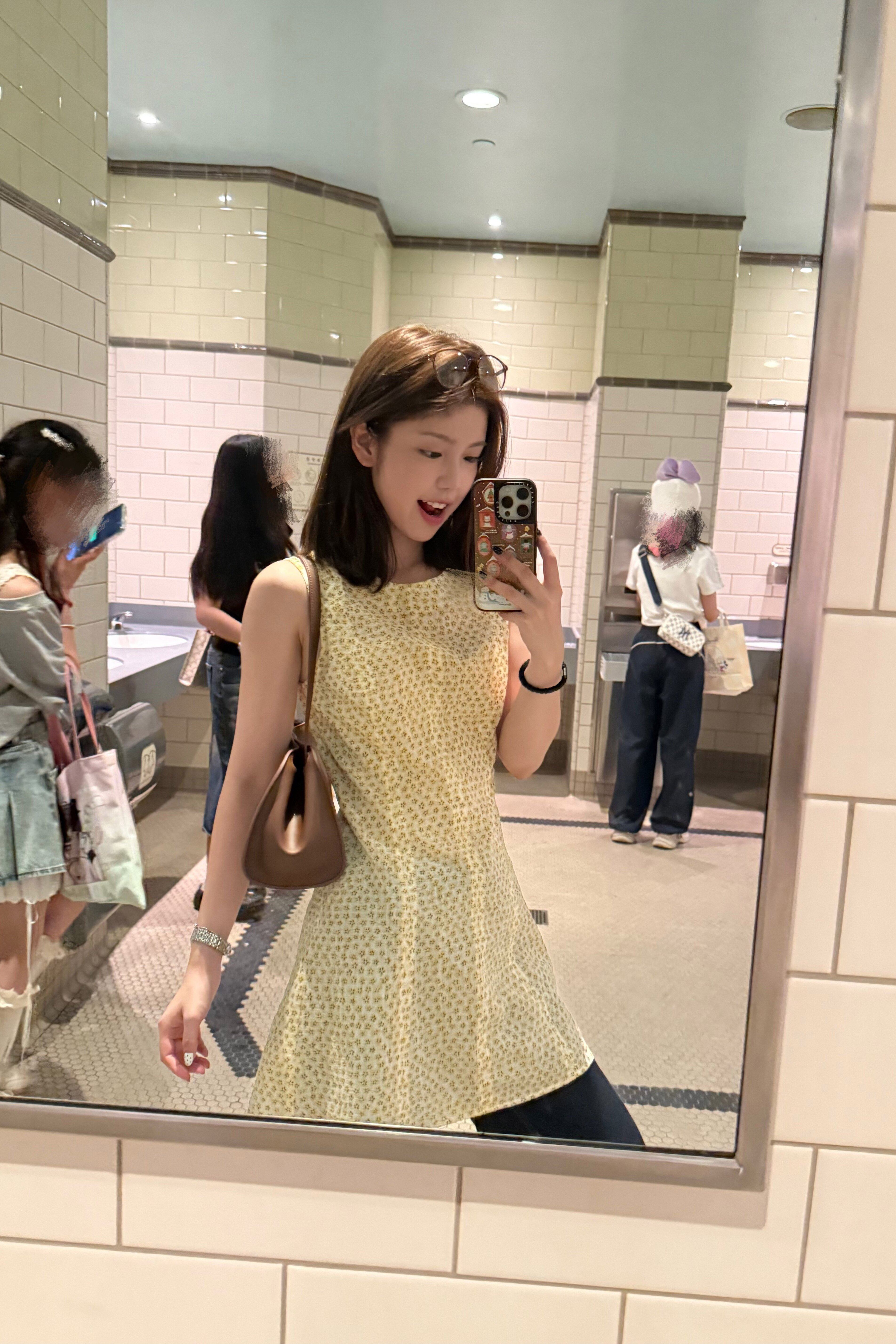 Tuuuh летнее платье-сарафан без рукавов с цветочным принтом в корейском стиле