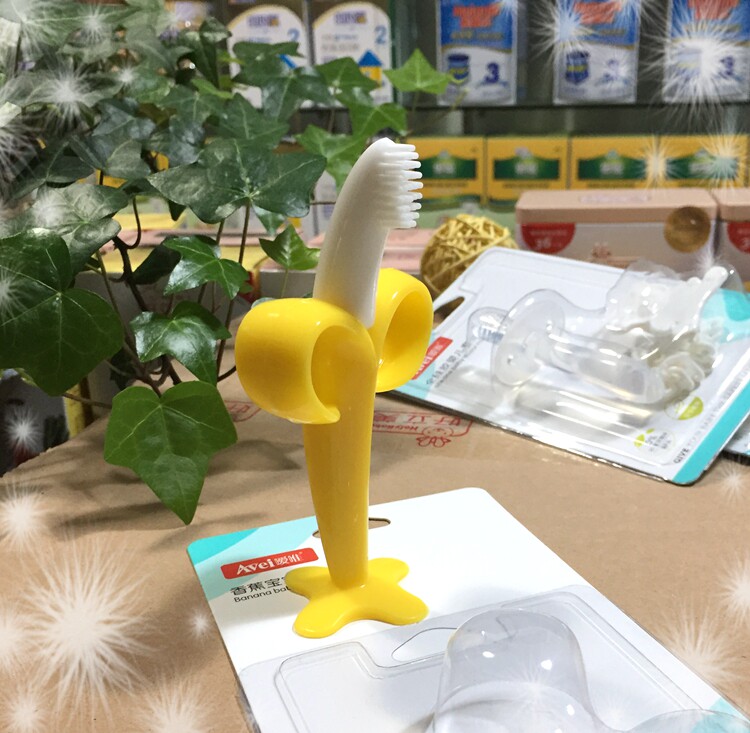 ()Aiwei Banana Teeth Fixer Silicone Teeth Molar Stick Bite