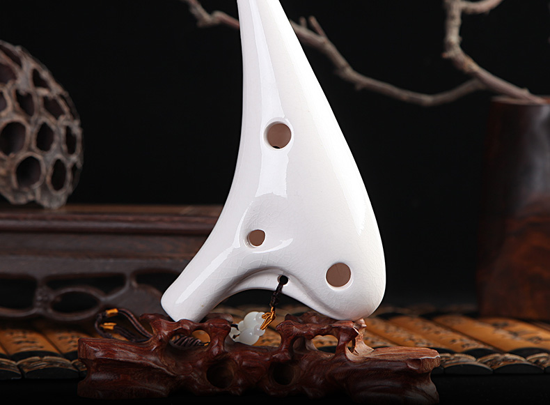 Ocarina Nhạc cụ 12 lỗ mid-tone c-tone 12 lỗ AC-giai điệu bắt đầu chơi bằng tay chơi Ocarina để gửi túi hướng dẫn - Nhạc cụ dân tộc saotrucmaomeo