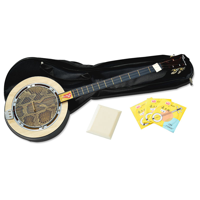 Qin Qin instrument Snake Peel pluccades three string majors to play the old-fashioned plum violin drama accompaniment ethnic Sanhachen-Taobao