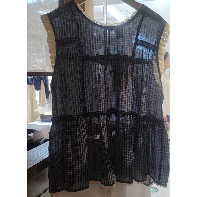 2026 New Summer Style Sleeveless Lace-Trimmed Loose-Fitting Women's Top Shirt