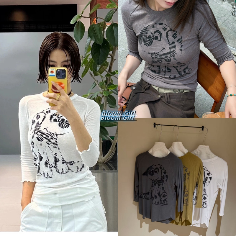 Buyer's Store Open Yy 26 Early Autumn New Collection Pet Club Great Dane Graffiti Dalmatian T-Shirt