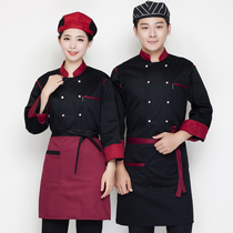 Embroidery hotel chefs clothing long sleeve autumn and winter clothing chef work uniform rear kitchen Chinese restaurant chef uniform