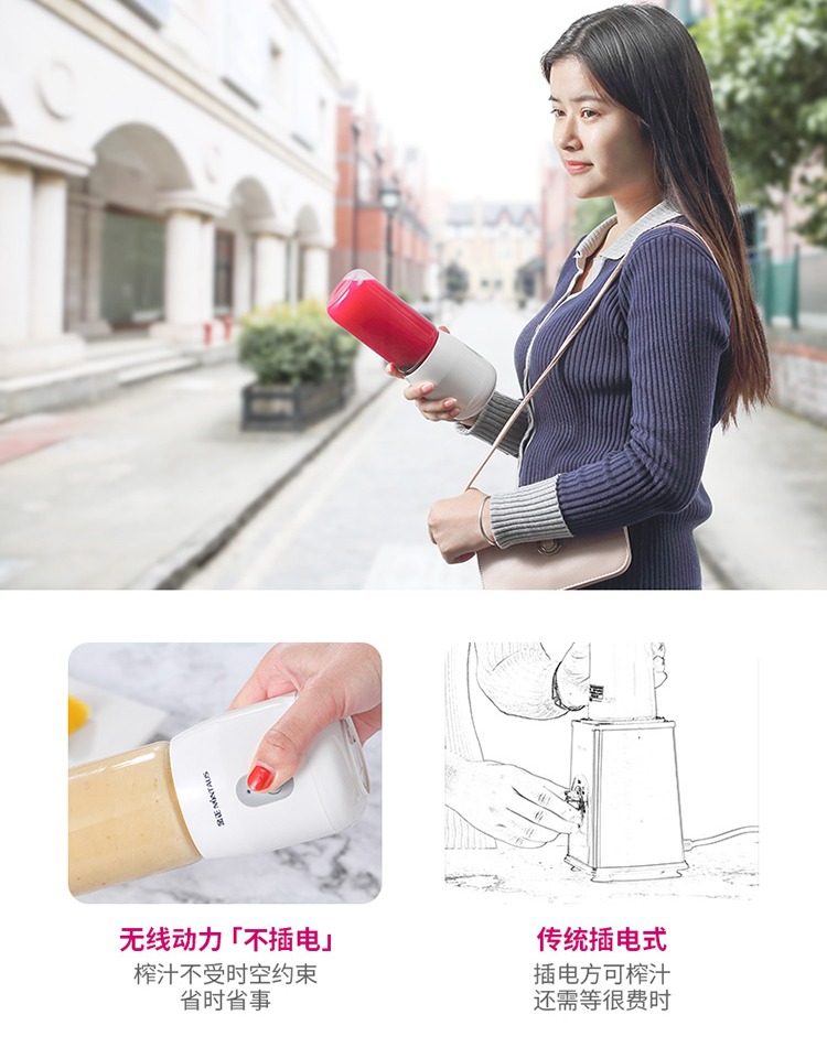 máy ép trái cây elmich Kim Jung S21 lắc cốc USB có thể sạc lại máy ép trái cây mini nhà máy ép trái cây và rau quả nhỏ máy xay sinh tố công nghiệp