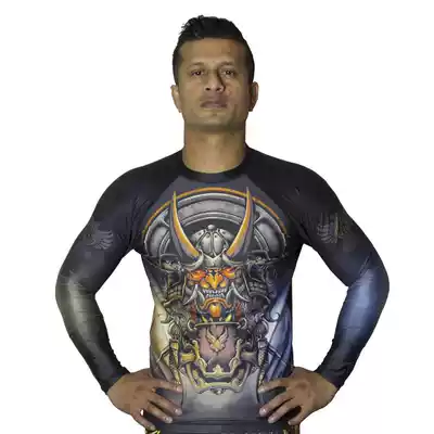 RAVEN Akuma Rash Guard men and women with the same long-sleeved boxing fighting Brazilian jiu-jitsu tights