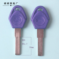 Blue glue buyang51 double groove plate key embryo key material plate punch 51 step bu yang yang key blank