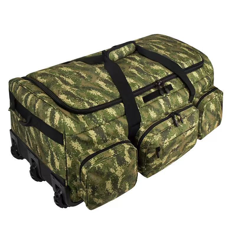 Cross-Border Camouflage Wheeled Bag, Travel Bag, Large-Capacity Luggage Bag, Business Trip Travel Bag, Handbag, Military Tow Bag