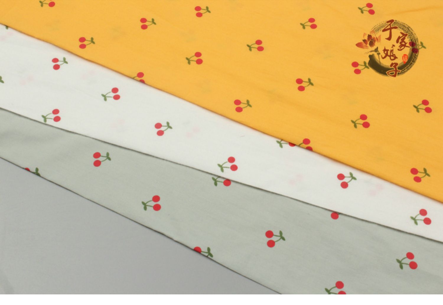 Mùa xuân và mùa hè Cherry in ba chiều Vải cotton mỏng Cotton mềm mại và thoải mái Áo sơ mi vải - Vải vải tự làm vải thun 4 chiều