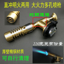 Portable high temperature pure copper welding gun Cartridge spray gun Universal electrode welding barbecue gas spray gun point charcoal burning pig hair