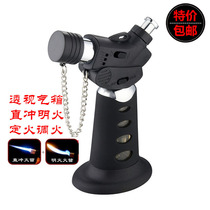 Portable miniature welding gun lighter straight open fire cigarette cigar Wormwood moxibustion baking spray gun