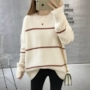 Bà bầu mặc áo len mùa đông Bộ thời trang nữ áo sơ mi sọc rộng Phiên bản Hàn Quốc của bà bầu mang kích cỡ áo dày váy bầu