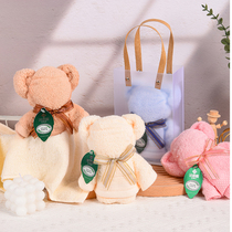 Company group building small gift activities custom-made Liya towel gift box delivery staff Customer birthday accompanied by hand salute