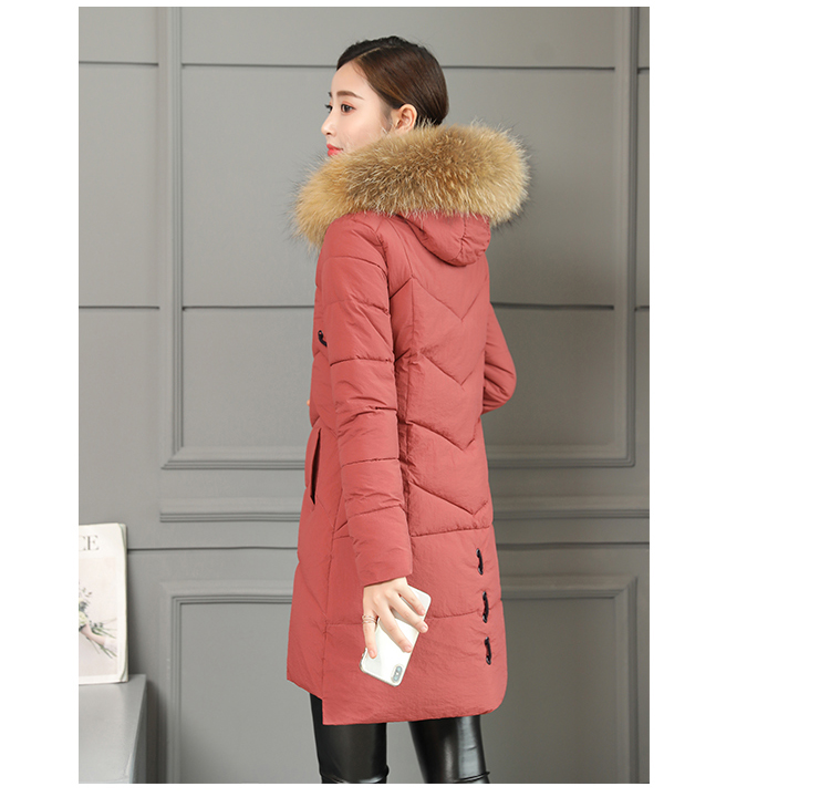 Áo cotton nữ mùa đông 2018 mới xuống có đệm bông dài cổ áo lông bông nữ phiên bản Hàn Quốc của mùa đông dày áo thủy triều áo phao nữ cao cấp
