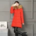 Áo cotton nữ mùa đông 2018 mới xuống có đệm bông dài cổ áo lông bông nữ phiên bản Hàn Quốc của mùa đông dày áo thủy triều Bông