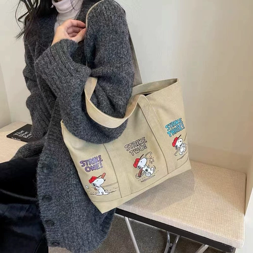 Зимняя вместительная и большая сумка через плечо, японский портативный тканевый мешок, сумка на одно плечо, коллекция 2023, подходит для студента