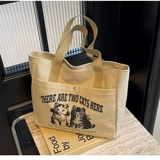 Вместительный и большой шоппер, универсальная сумка на одно плечо для отдыха, подходит для студента