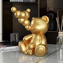 Creative Bubble Bear Ornaments Living Room Home Accessories TV Wine Cabinet Simple Modern Office Porch Desktop Soft Decoration
