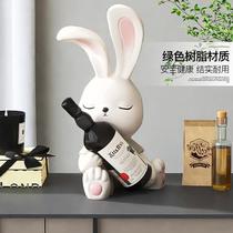 Rabbit wine rack ornaments wine cabinet home accessories light luxury high-end decoration living room sideboard entrance hall housewarming gift