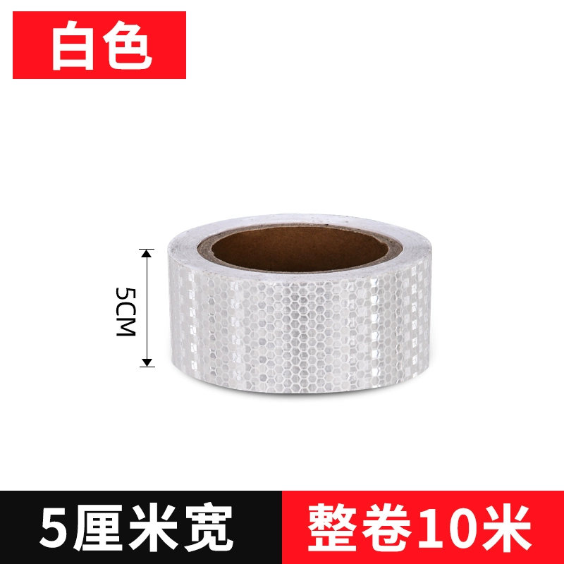 Nhãn dán phản quang 10 cm xe Nhãn dán dải phản quang 20 cm trắng phim phản chiếu chống va chạm dấu hiệu cảnh báo nhãn dán phát sáng băng hình dán xe oto đẹp decal xe hơi 