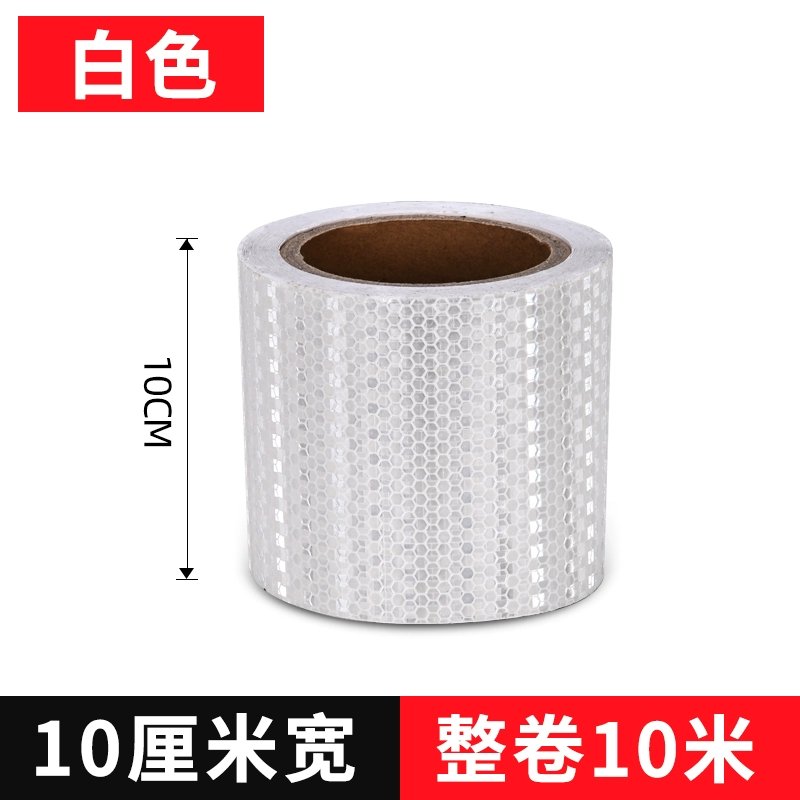 Nhãn dán phản quang 10 cm xe Nhãn dán dải phản quang 20 cm trắng phim phản chiếu chống va chạm dấu hiệu cảnh báo nhãn dán phát sáng băng hình dán xe oto đẹp decal xe hơi 