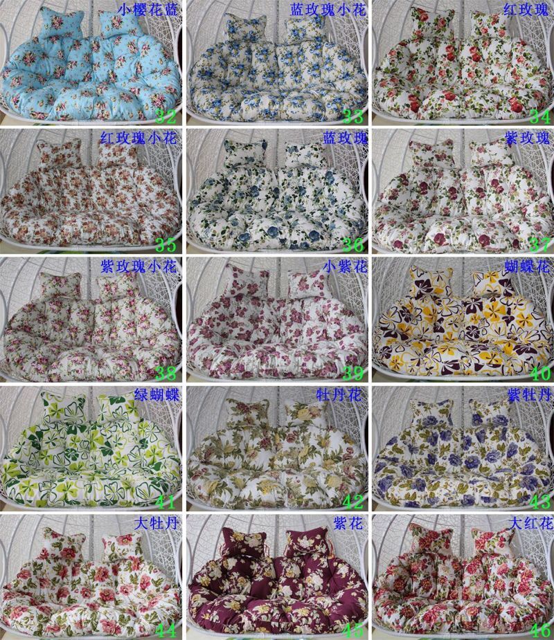 Blue Rattan Chairlift Basket for Swings Cushion Double Cradle Hammock for Changing Wash Cloth Cushion Indoor Rocking Chair Sofa Cushions