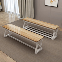 Long bench steel wood long bench in door changing shoes stool locker room bathroom lounge with long stool