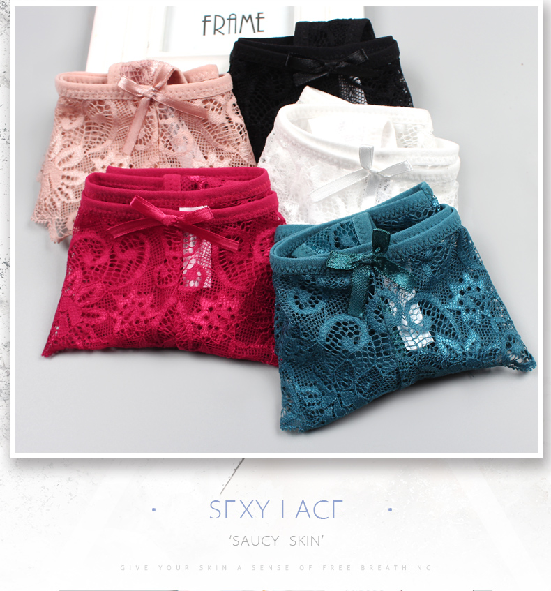 3 đồ lót nữ xuất khẩu châu Âu và Mỹ Đồ lót ren cotton gợi cảm Quần T chất béo mm cỡ lớn 200 kg quần xì