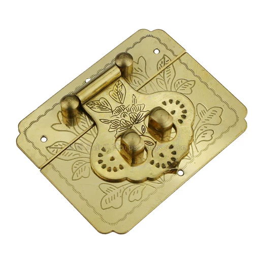 Антикварный замок, латунная коробка, старомодная коробочка для хранения, ретро мебель