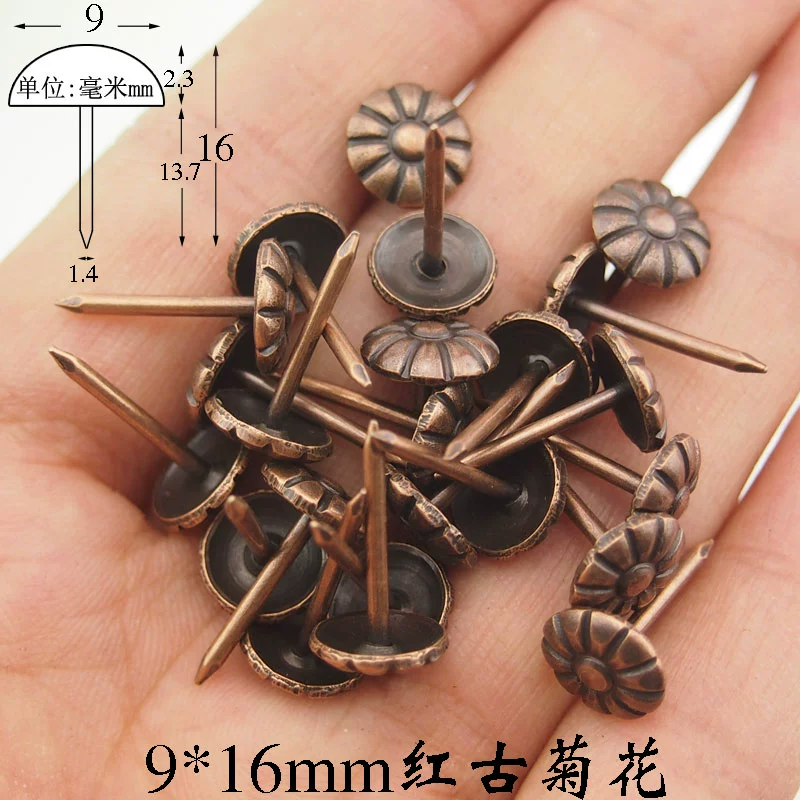 Antique móng tay đồng đồng Nails trang trí móng tay doornail sofa đinh đinh ghim tack tack bởi móng tay đồng cổ 11 * 24mm - Ghế sô pha