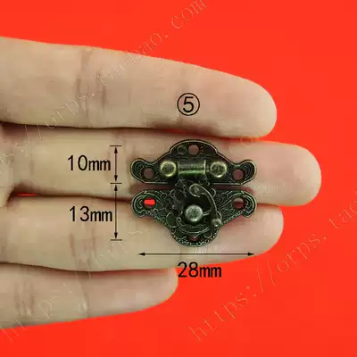 Mini 28 * 23mm box buckle wooden box black box buckle gift box buckle packaging buckle antique lock alloy box buckle accessories