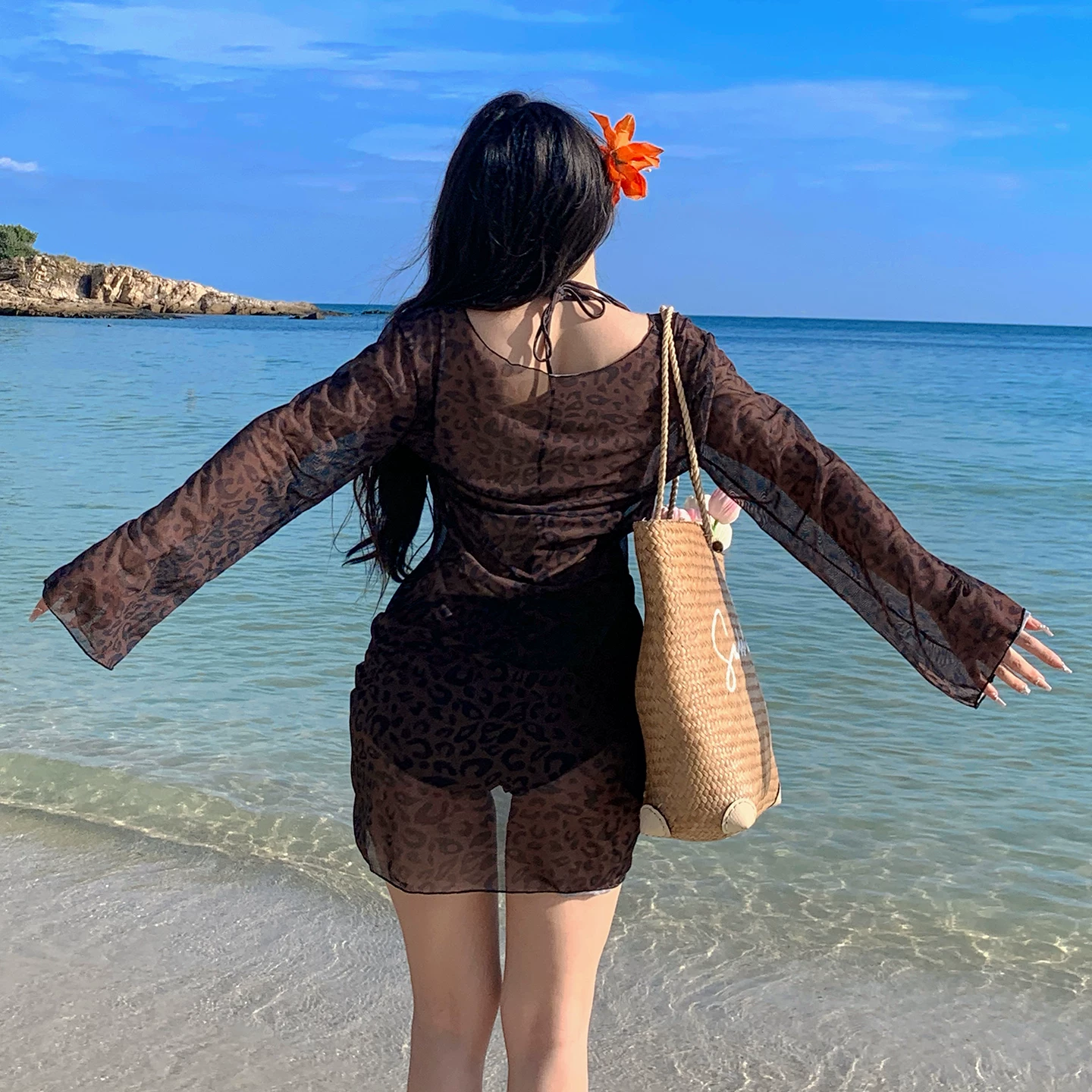 [It’s Xiaoxue] Sexy swimsuit female plus size fat bikini fat mm hot hot spring beach vacation