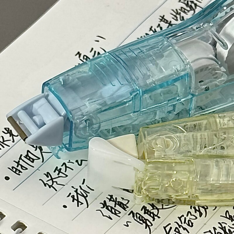 日本PLUS普乐士修正带透明色女学生用大容量涂改带可替换芯改正带
