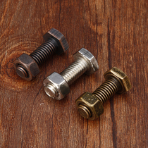 New gold plated antique copper color without rust high hardness authentic 304 stainless steel hexagon nut bolt cap M8