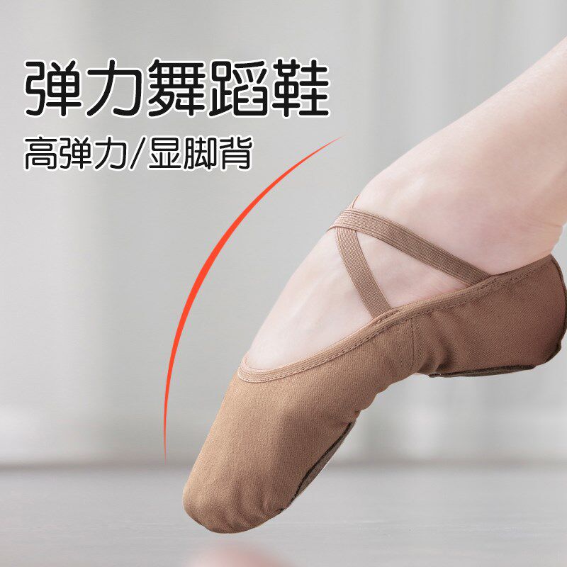 Full Play Force Cloth Dance Shoes Female free from band Soft bottom Exercises Shoes Adult Cat Paw Shoes Body Ballet Shoes Display on the back