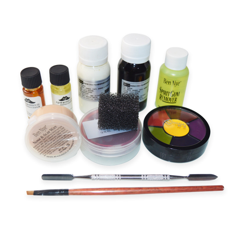 Halloween makeup scar supplies face makeup special effects makeup skin wax extension oil alcohol glue makeup tool zombie makeup