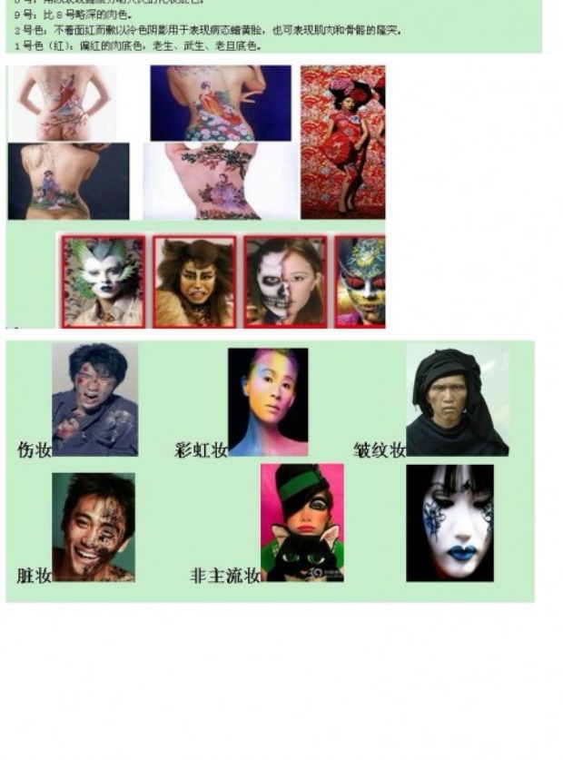 Màu trang điểm North Shadow / Màu dầu Bắc Kinh Opera / Màu sơn cơ thể / Màu trang điểm / Màu nâu (Màu hoàn chỉnh) hình xăm dán
