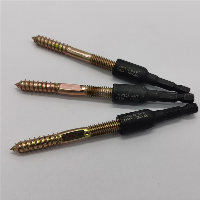 Solid wood staircase installation fittings hardware Inner and outer braces sleeve Double head screw wrench M8 screw rod batch head