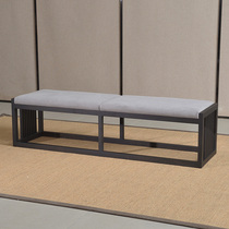 New Chinese wrought iron shoe bench bed tail stool clothing store long bench dressing room door wearing shoes stool simple fabric stool