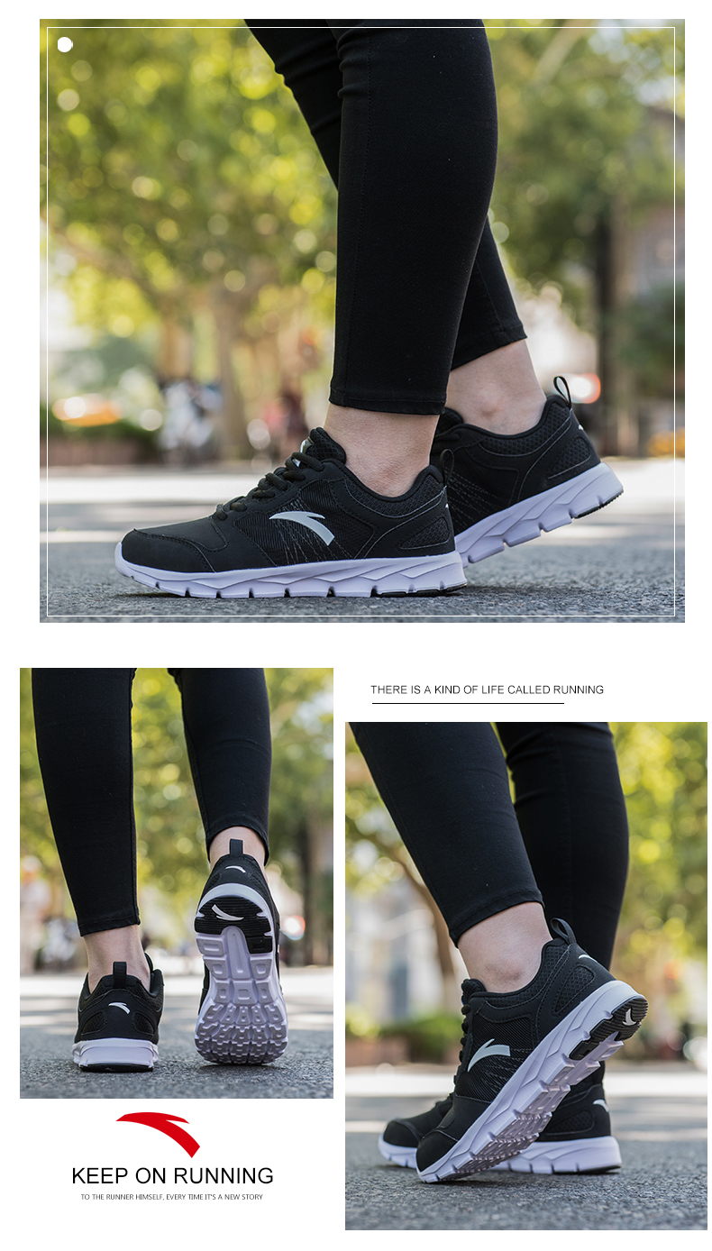 Giày thể thao nữ Anta giày chạy bộ mùa thu đông 2018 jordan xám trắng