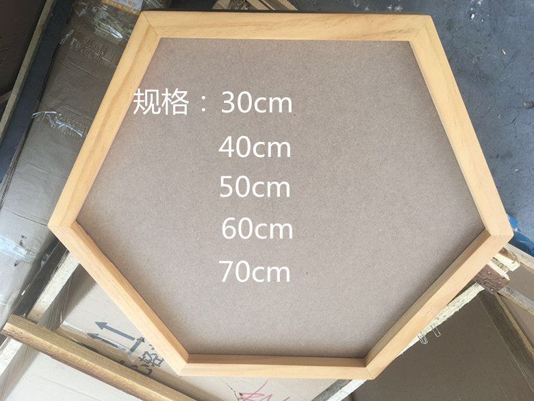 Hexagonal frame solid wood frame New Chinese style framed picture frame Oil painting cloth frame hanging wall frame State painting frame Xuanguan painting 6 corner frame