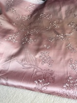 Korean pink Chinese style fashion fabric embroidered acetate satin temperament Hanfu cheongsam clothing half a meter price