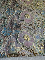 High-end gold thread jacquard lotus flower fashion fabric suit and culottes production half a meter price in European and American countryside