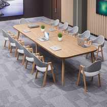 Office conference table long table simple modern library reading room training room table and chair combination script killing long table