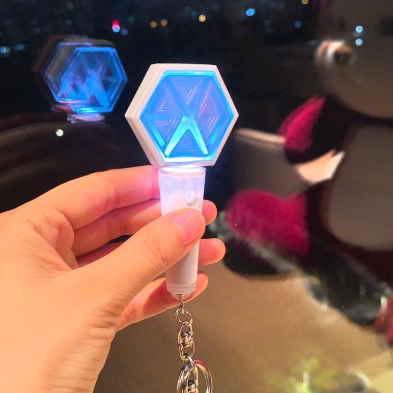 Free Shipping New Product Exo Mini Cheering Stick Exo Keychain Luminous Pendant Concert Exquisite Merchandise Same Style